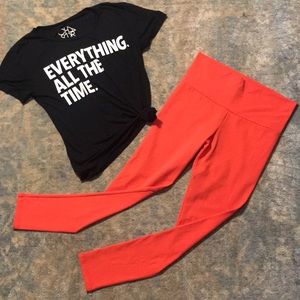 Orange workout leggings. NWT